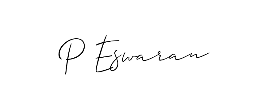 Make a beautiful signature design for name P Eswaran. With this signature (Allison_Script) style, you can create a handwritten signature for free. P Eswaran signature style 2 images and pictures png