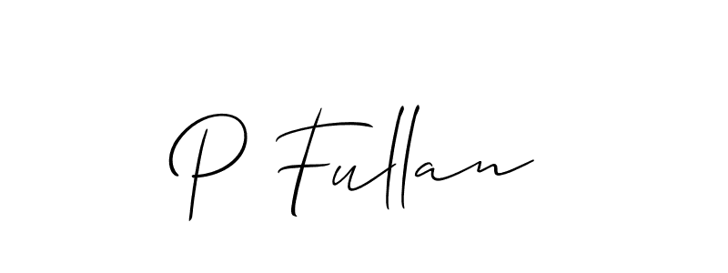 Make a beautiful signature design for name P Fullan. With this signature (Allison_Script) style, you can create a handwritten signature for free. P Fullan signature style 2 images and pictures png