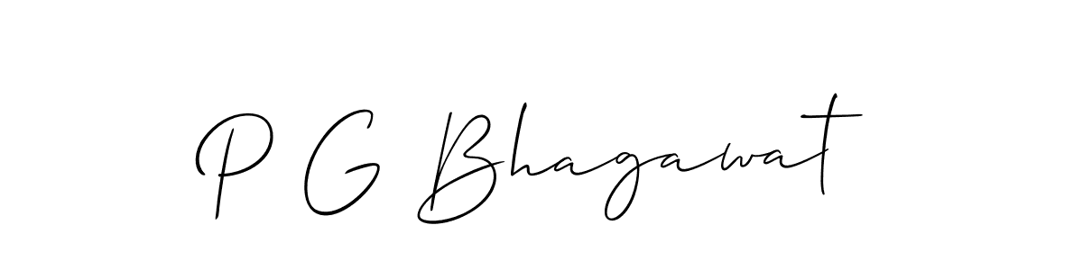 Best and Professional Signature Style for P G Bhagawat. Allison_Script Best Signature Style Collection. P G Bhagawat signature style 2 images and pictures png