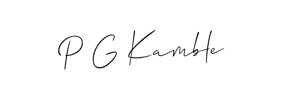 Best and Professional Signature Style for P G Kamble. Allison_Script Best Signature Style Collection. P G Kamble signature style 2 images and pictures png