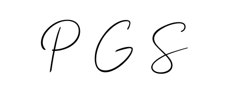 Create an unforgettable impression when signing with P G S name styled in Allison_Script typography. 100% free online generator. P G S signature style 2 images and pictures png