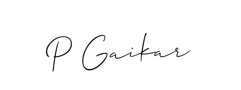 You can use this online signature creator to create a handwritten signature for the name P Gaikar. This is the best online autograph maker. P Gaikar signature style 2 images and pictures png
