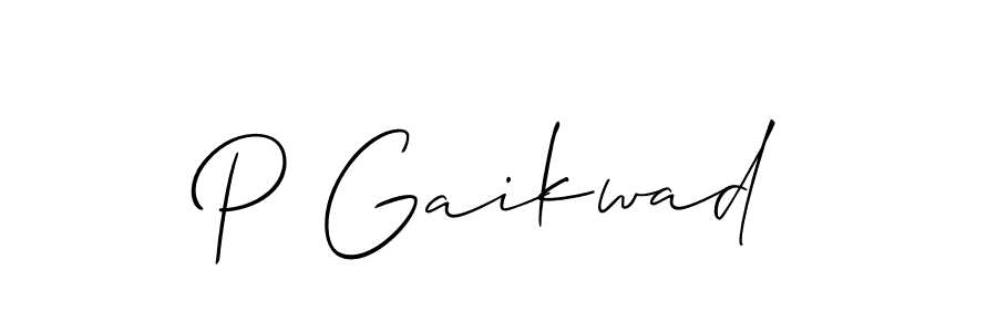 Also You can easily find your signature by using the search form. We will create P Gaikwad name handwritten signature images for you free of cost using Allison_Script sign style. P Gaikwad signature style 2 images and pictures png