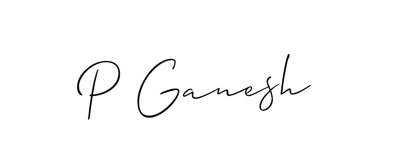 You should practise on your own different ways (Allison_Script) to write your name (P Ganesh) in signature. don't let someone else do it for you. P Ganesh signature style 2 images and pictures png