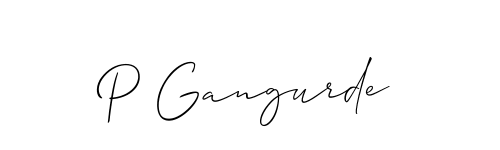 Best and Professional Signature Style for P Gangurde. Allison_Script Best Signature Style Collection. P Gangurde signature style 2 images and pictures png