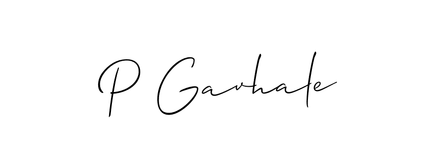 How to make P Gavhale name signature. Use Allison_Script style for creating short signs online. This is the latest handwritten sign. P Gavhale signature style 2 images and pictures png