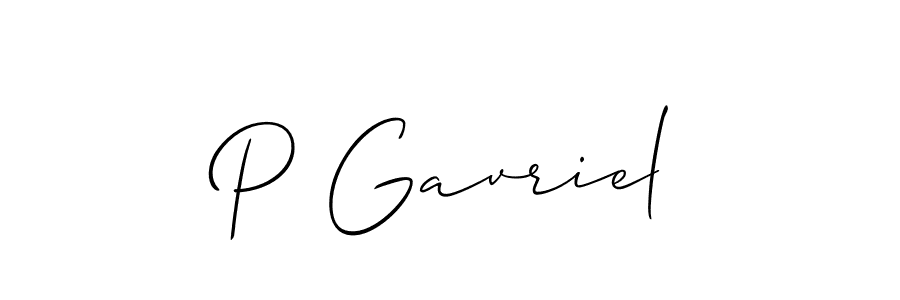 Allison_Script is a professional signature style that is perfect for those who want to add a touch of class to their signature. It is also a great choice for those who want to make their signature more unique. Get P Gavriel name to fancy signature for free. P Gavriel signature style 2 images and pictures png