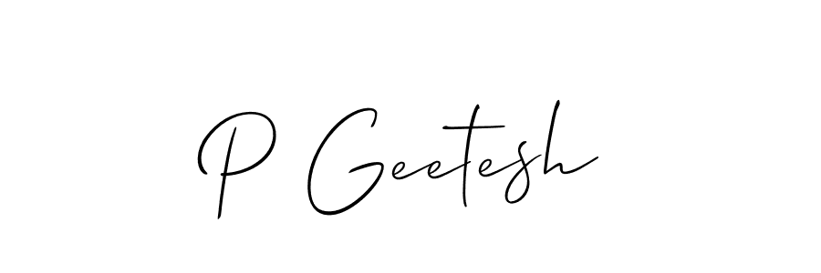 P Geetesh stylish signature style. Best Handwritten Sign (Allison_Script) for my name. Handwritten Signature Collection Ideas for my name P Geetesh. P Geetesh signature style 2 images and pictures png