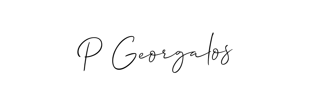 Also You can easily find your signature by using the search form. We will create P Georgalos name handwritten signature images for you free of cost using Allison_Script sign style. P Georgalos signature style 2 images and pictures png