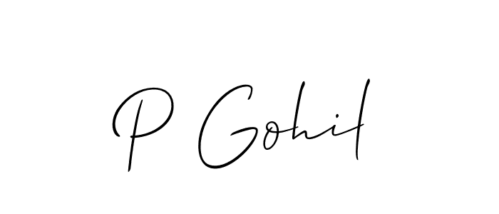 How to Draw P Gohil signature style? Allison_Script is a latest design signature styles for name P Gohil. P Gohil signature style 2 images and pictures png