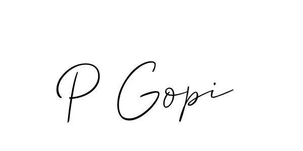 It looks lik you need a new signature style for name P Gopi. Design unique handwritten (Allison_Script) signature with our free signature maker in just a few clicks. P Gopi signature style 2 images and pictures png