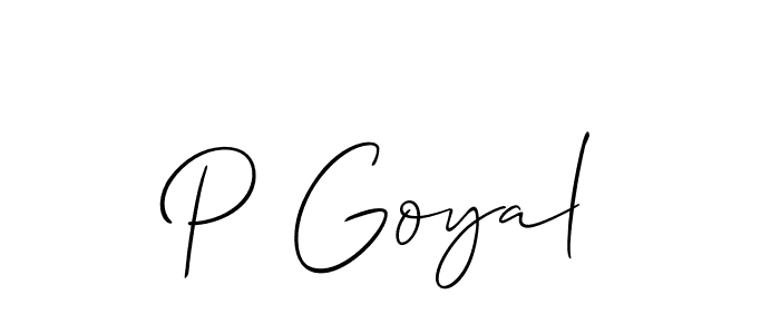 if you are searching for the best signature style for your name P Goyal. so please give up your signature search. here we have designed multiple signature styles  using Allison_Script. P Goyal signature style 2 images and pictures png