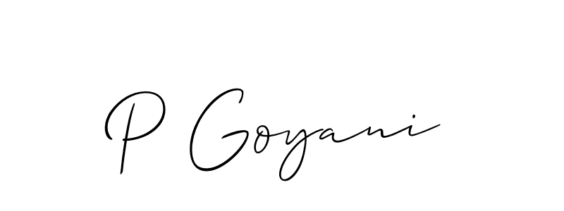 You can use this online signature creator to create a handwritten signature for the name P Goyani. This is the best online autograph maker. P Goyani signature style 2 images and pictures png