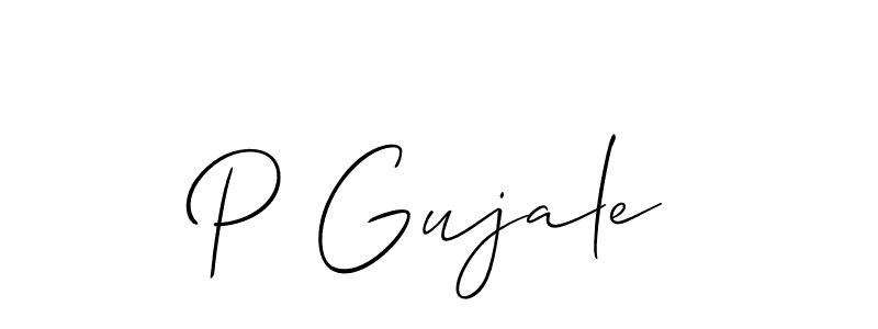 Best and Professional Signature Style for P Gujale. Allison_Script Best Signature Style Collection. P Gujale signature style 2 images and pictures png