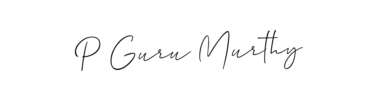 Design your own signature with our free online signature maker. With this signature software, you can create a handwritten (Allison_Script) signature for name P Guru Murthy. P Guru Murthy signature style 2 images and pictures png