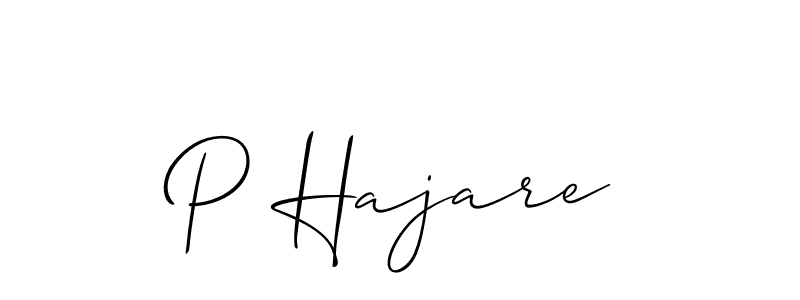 Make a beautiful signature design for name P Hajare. With this signature (Allison_Script) style, you can create a handwritten signature for free. P Hajare signature style 2 images and pictures png