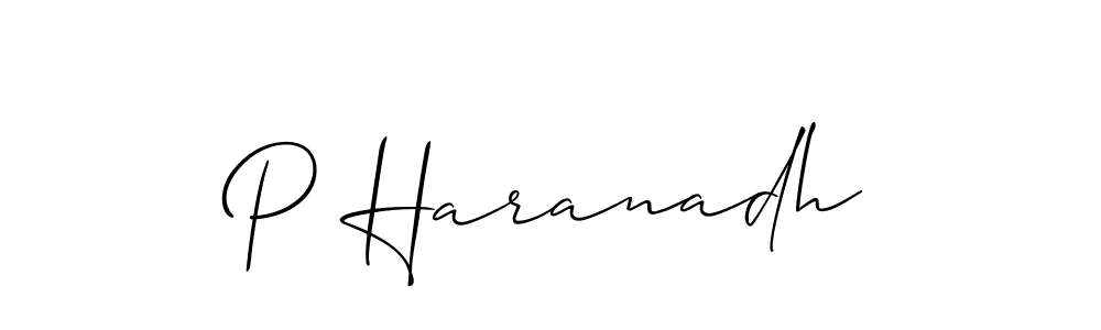 Allison_Script is a professional signature style that is perfect for those who want to add a touch of class to their signature. It is also a great choice for those who want to make their signature more unique. Get P Haranadh name to fancy signature for free. P Haranadh signature style 2 images and pictures png