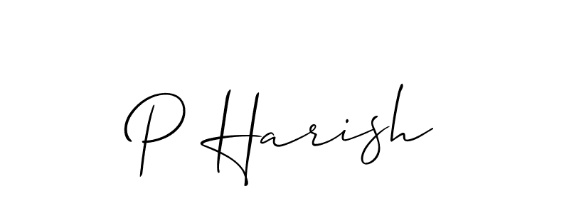 if you are searching for the best signature style for your name P Harish. so please give up your signature search. here we have designed multiple signature styles  using Allison_Script. P Harish signature style 2 images and pictures png