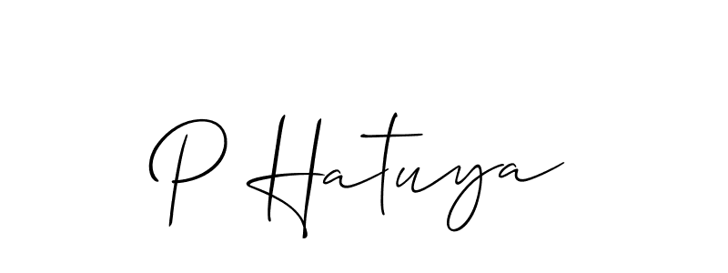 Once you've used our free online signature maker to create your best signature Allison_Script style, it's time to enjoy all of the benefits that P Hatuya name signing documents. P Hatuya signature style 2 images and pictures png