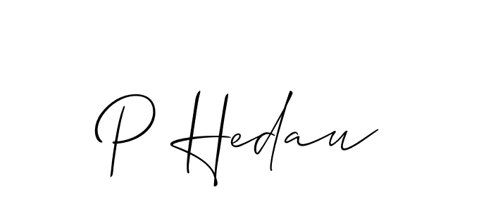 if you are searching for the best signature style for your name P Hedau. so please give up your signature search. here we have designed multiple signature styles  using Allison_Script. P Hedau signature style 2 images and pictures png