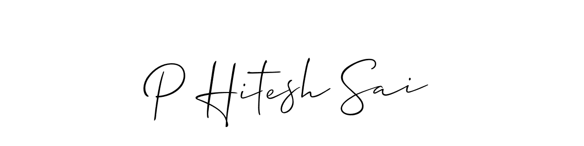 Create a beautiful signature design for name P Hitesh Sai. With this signature (Allison_Script) fonts, you can make a handwritten signature for free. P Hitesh Sai signature style 2 images and pictures png