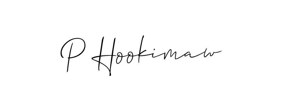 Make a beautiful signature design for name P Hookimaw. With this signature (Allison_Script) style, you can create a handwritten signature for free. P Hookimaw signature style 2 images and pictures png