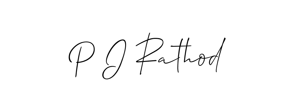 How to make P I Rathod signature? Allison_Script is a professional autograph style. Create handwritten signature for P I Rathod name. P I Rathod signature style 2 images and pictures png