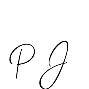 Create a beautiful signature design for name P J. With this signature (Allison_Script) fonts, you can make a handwritten signature for free. P J signature style 2 images and pictures png