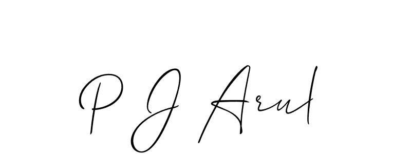 Here are the top 10 professional signature styles for the name P J Arul. These are the best autograph styles you can use for your name. P J Arul signature style 2 images and pictures png