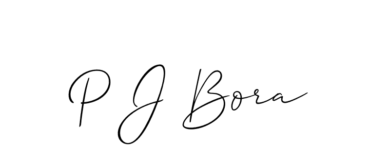 It looks lik you need a new signature style for name P J Bora. Design unique handwritten (Allison_Script) signature with our free signature maker in just a few clicks. P J Bora signature style 2 images and pictures png