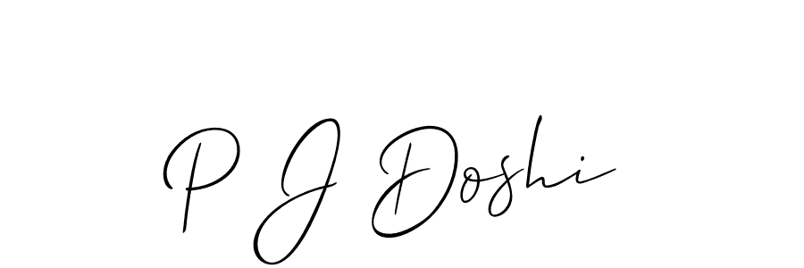 Also You can easily find your signature by using the search form. We will create P J Doshi name handwritten signature images for you free of cost using Allison_Script sign style. P J Doshi signature style 2 images and pictures png