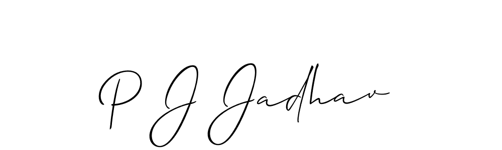 You should practise on your own different ways (Allison_Script) to write your name (P J Jadhav) in signature. don't let someone else do it for you. P J Jadhav signature style 2 images and pictures png