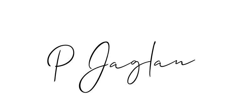 Best and Professional Signature Style for P Jaglan. Allison_Script Best Signature Style Collection. P Jaglan signature style 2 images and pictures png