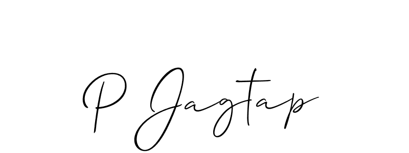 Best and Professional Signature Style for P Jagtap. Allison_Script Best Signature Style Collection. P Jagtap signature style 2 images and pictures png