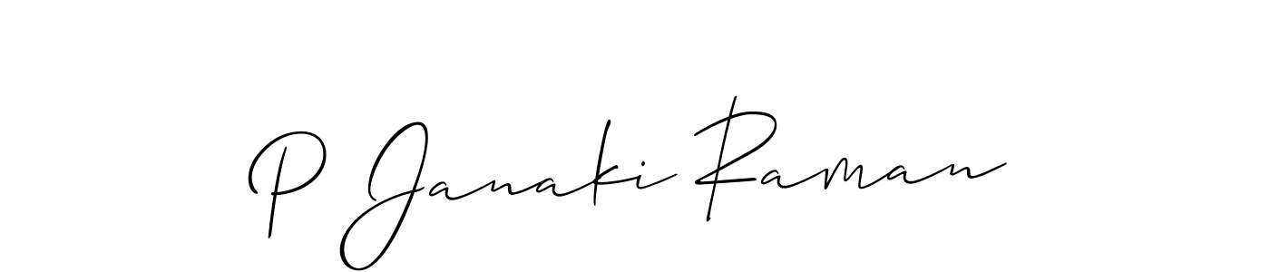 P Janaki Raman stylish signature style. Best Handwritten Sign (Allison_Script) for my name. Handwritten Signature Collection Ideas for my name P Janaki Raman. P Janaki Raman signature style 2 images and pictures png