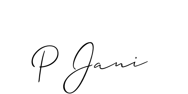 How to Draw P Jani signature style? Allison_Script is a latest design signature styles for name P Jani. P Jani signature style 2 images and pictures png