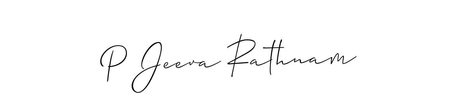 Also we have P Jeeva Rathnam name is the best signature style. Create professional handwritten signature collection using Allison_Script autograph style. P Jeeva Rathnam signature style 2 images and pictures png