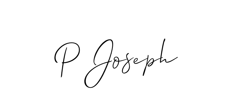 Make a beautiful signature design for name P Joseph. Use this online signature maker to create a handwritten signature for free. P Joseph signature style 2 images and pictures png