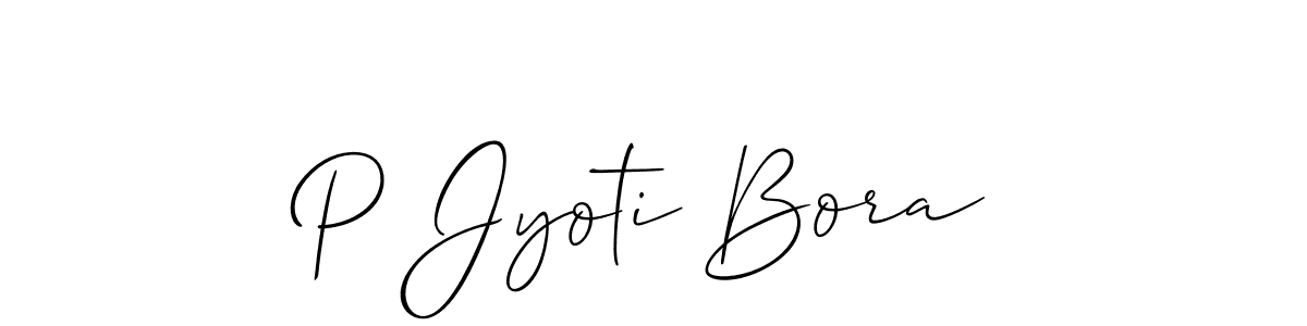 Once you've used our free online signature maker to create your best signature Allison_Script style, it's time to enjoy all of the benefits that P Jyoti Bora name signing documents. P Jyoti Bora signature style 2 images and pictures png