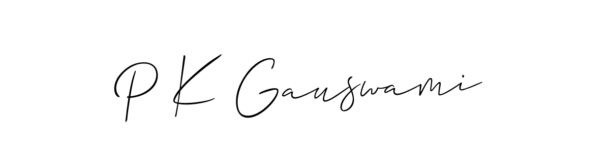 How to Draw P K Gauswami signature style? Allison_Script is a latest design signature styles for name P K Gauswami. P K Gauswami signature style 2 images and pictures png