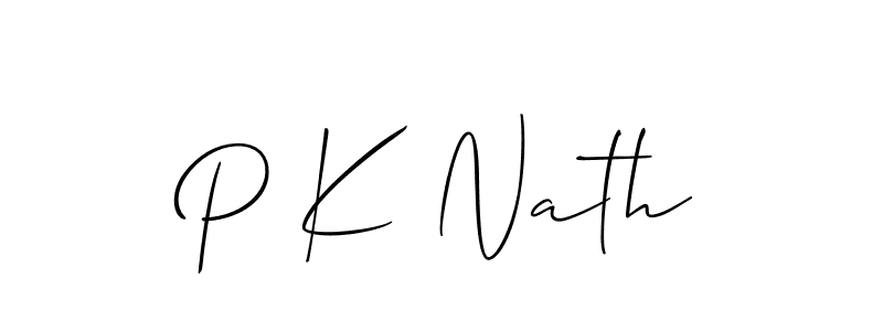 How to make P K Nath name signature. Use Allison_Script style for creating short signs online. This is the latest handwritten sign. P K Nath signature style 2 images and pictures png
