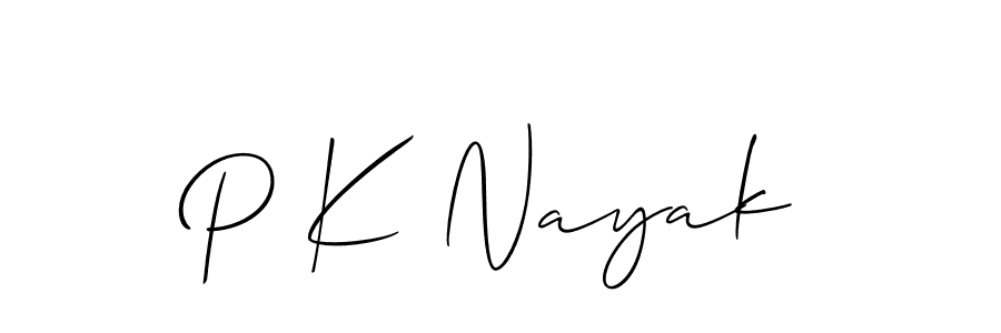 Create a beautiful signature design for name P K Nayak. With this signature (Allison_Script) fonts, you can make a handwritten signature for free. P K Nayak signature style 2 images and pictures png