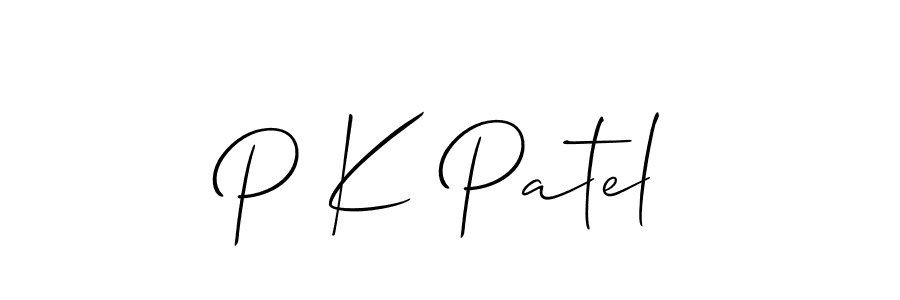 How to make P K Patel signature? Allison_Script is a professional autograph style. Create handwritten signature for P K Patel name. P K Patel signature style 2 images and pictures png