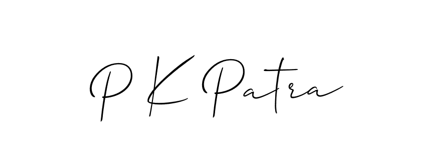 Create a beautiful signature design for name P K Patra. With this signature (Allison_Script) fonts, you can make a handwritten signature for free. P K Patra signature style 2 images and pictures png