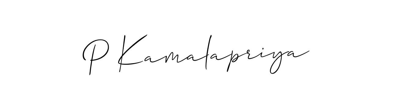 How to make P Kamalapriya signature? Allison_Script is a professional autograph style. Create handwritten signature for P Kamalapriya name. P Kamalapriya signature style 2 images and pictures png