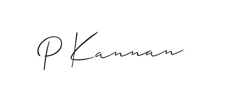 You should practise on your own different ways (Allison_Script) to write your name (P Kannan) in signature. don't let someone else do it for you. P Kannan signature style 2 images and pictures png