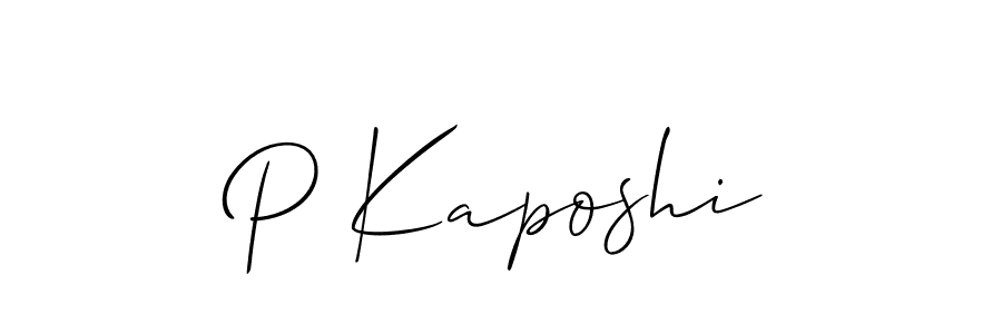 Make a short P Kaposhi signature style. Manage your documents anywhere anytime using Allison_Script. Create and add eSignatures, submit forms, share and send files easily. P Kaposhi signature style 2 images and pictures png