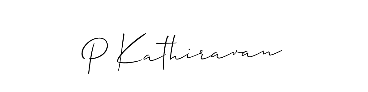 Also we have P Kathiravan name is the best signature style. Create professional handwritten signature collection using Allison_Script autograph style. P Kathiravan signature style 2 images and pictures png
