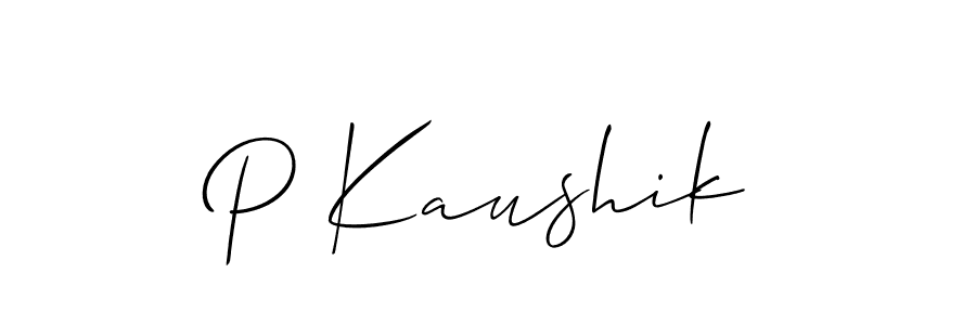 Make a short P Kaushik signature style. Manage your documents anywhere anytime using Allison_Script. Create and add eSignatures, submit forms, share and send files easily. P Kaushik signature style 2 images and pictures png