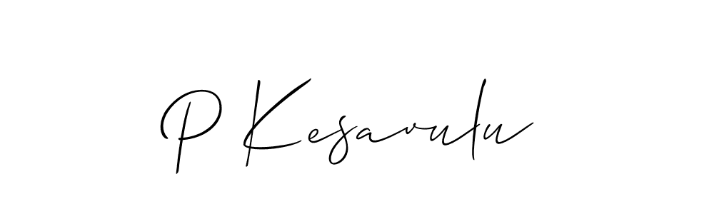 The best way (Allison_Script) to make a short signature is to pick only two or three words in your name. The name P Kesavulu include a total of six letters. For converting this name. P Kesavulu signature style 2 images and pictures png